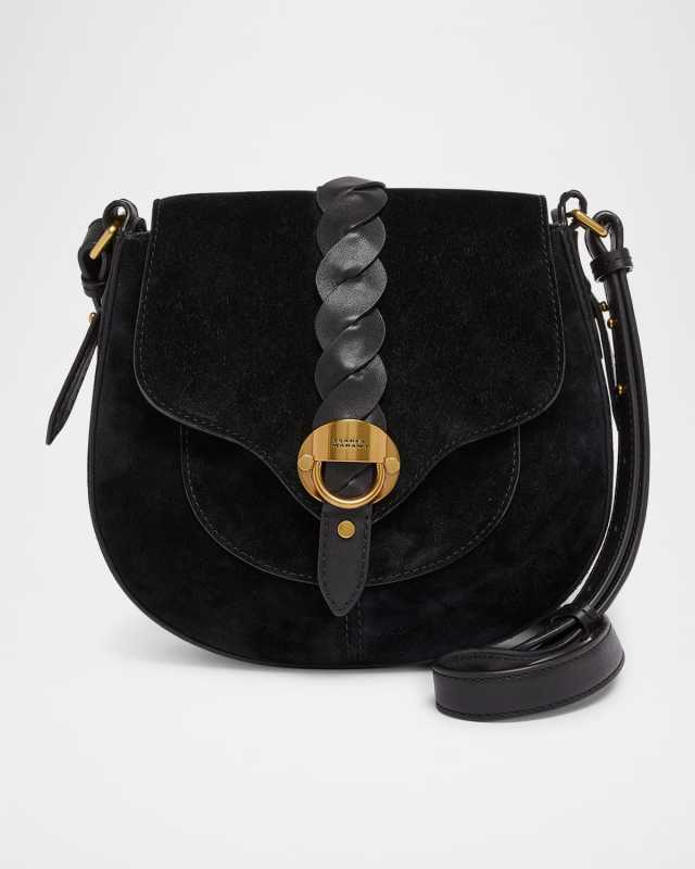 Altay Small Suede Saddle Crossbody Bag